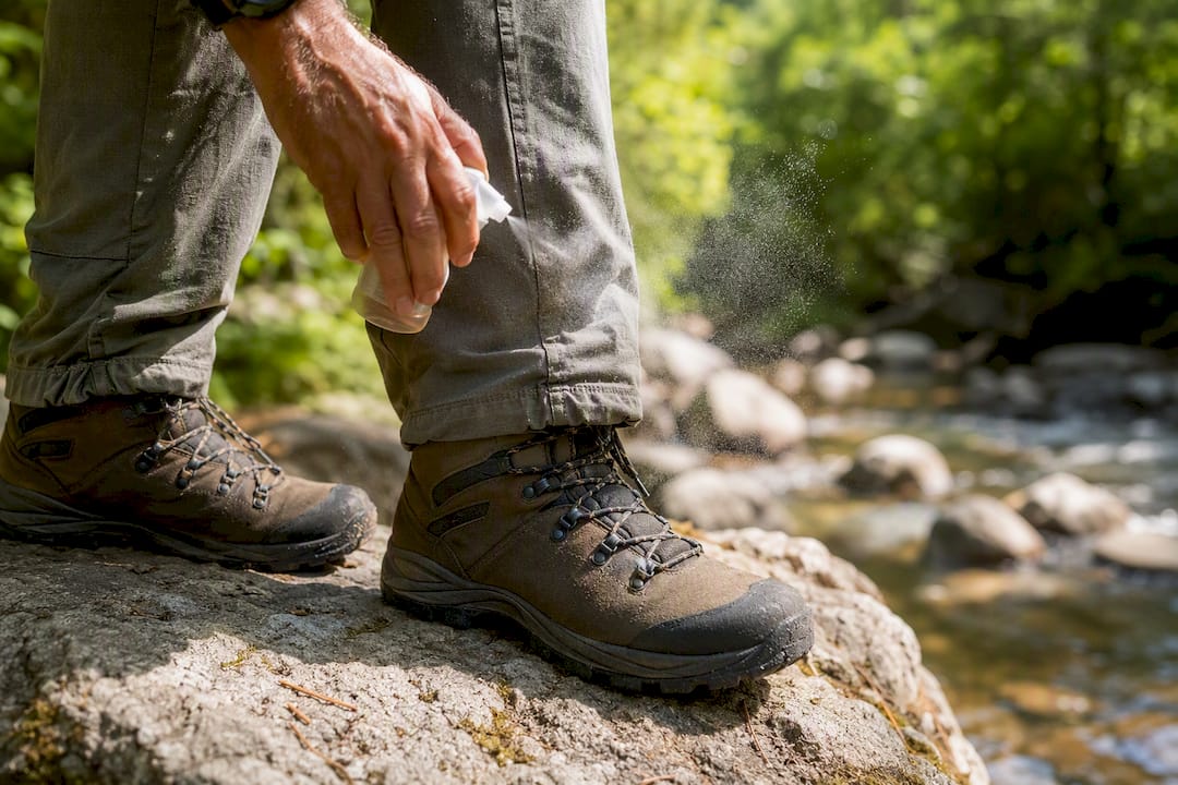 Boots and pants cuffs treated with insecticide
