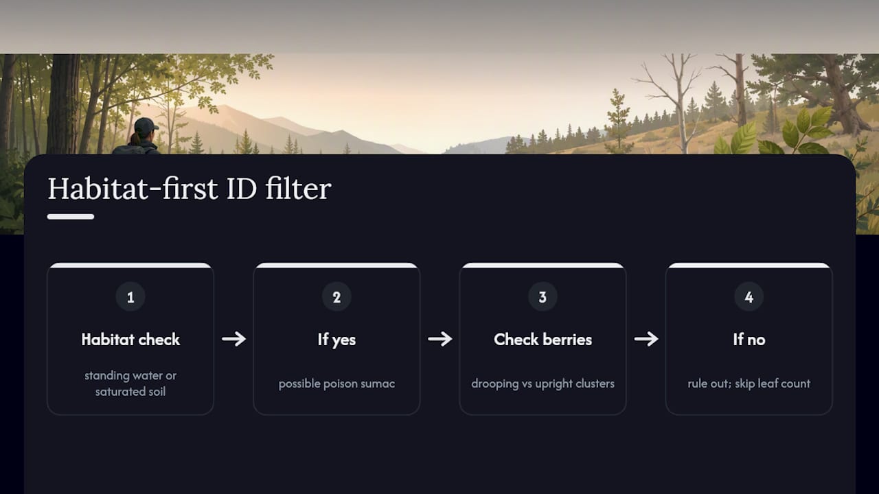 Habitat-first poison sumac identification filter