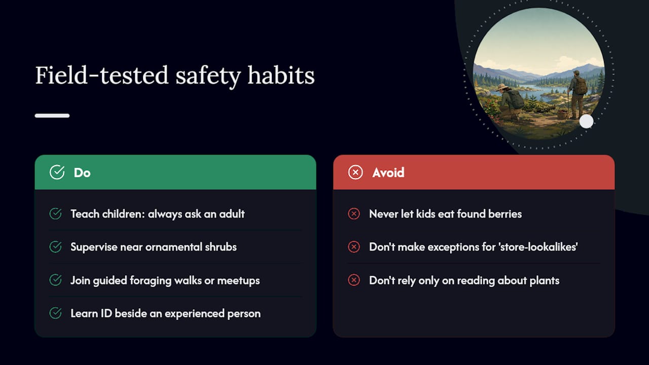 Field-Tested Habits That Keep Families Safe — overview diagram