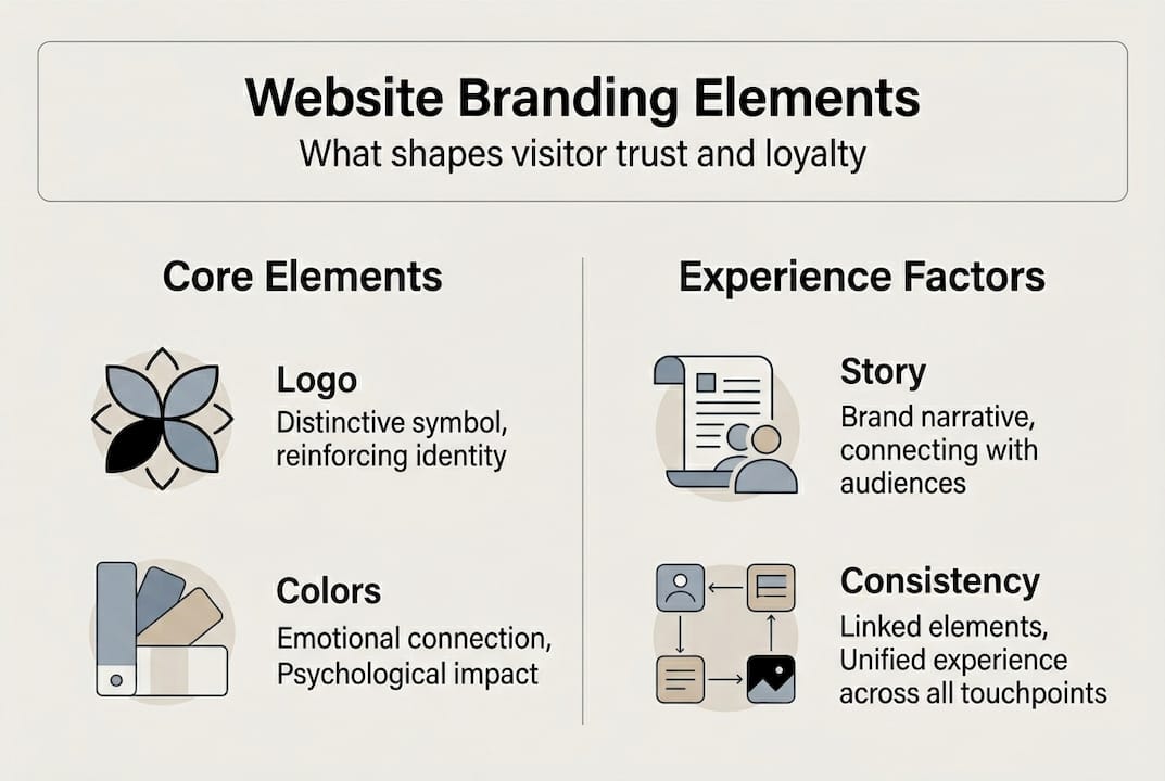 Infographic showing key elements of website branding