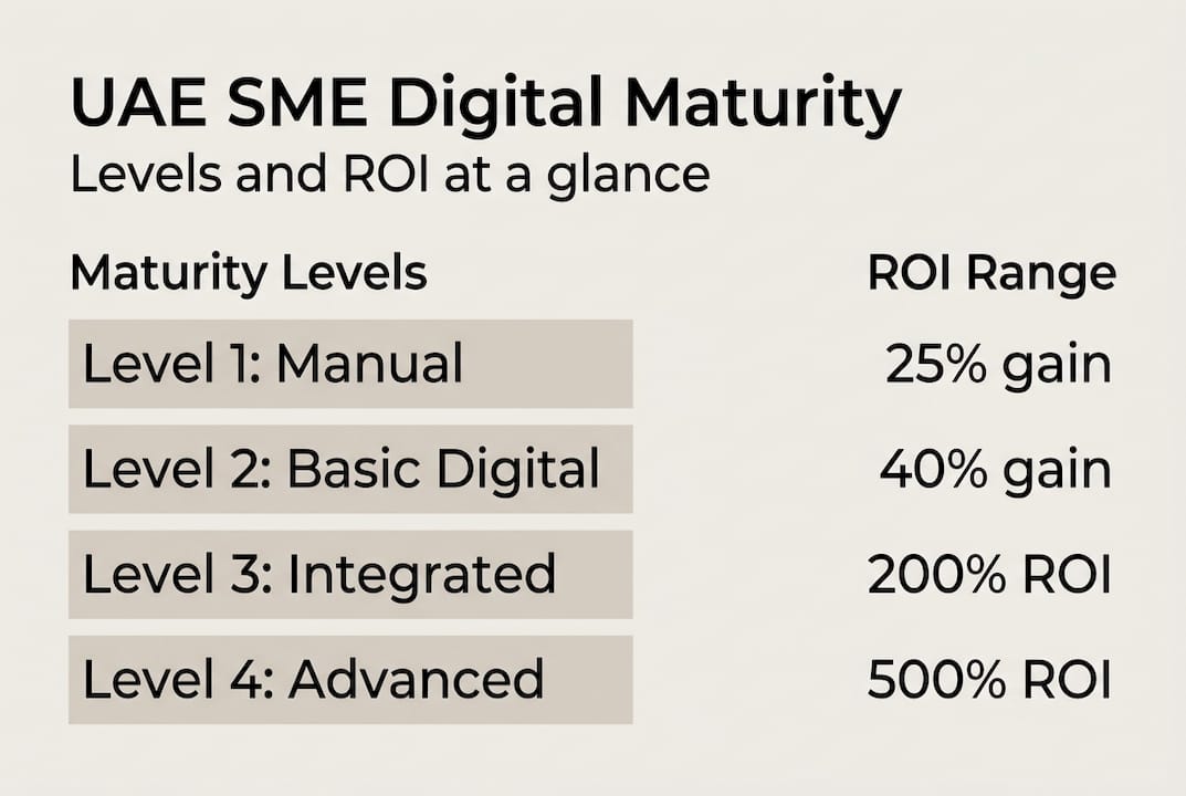 Web Design Dubai 2 Infographic on UAE SME maturity and ROI