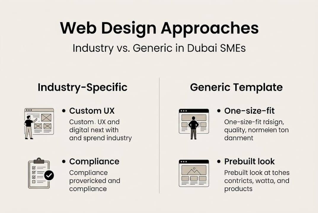 Infographic comparing industry and generic web design
