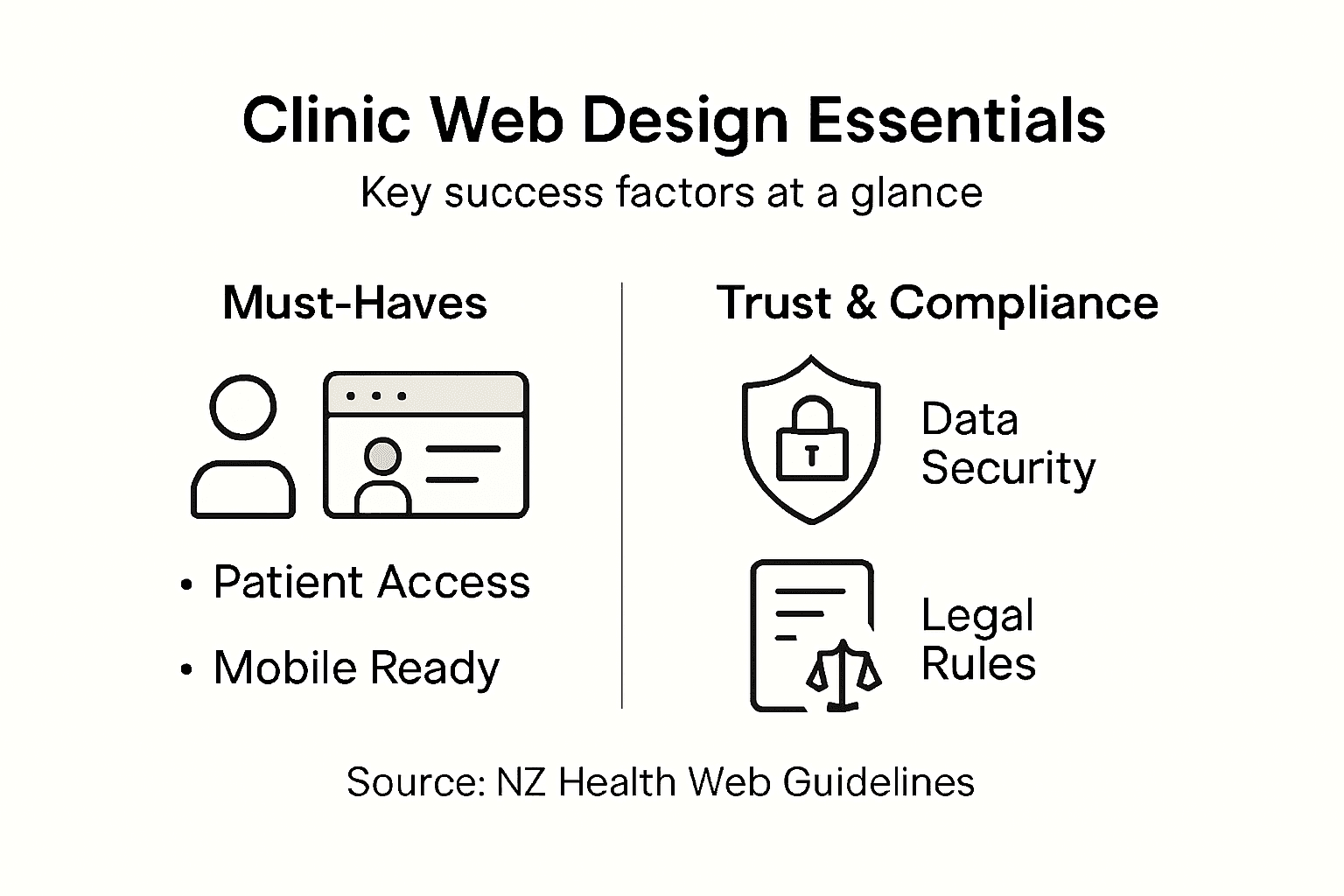 Medical Web Design: Boosting Clinic Success Online 2 Web Design Image Infographic summarizing essential web design elements