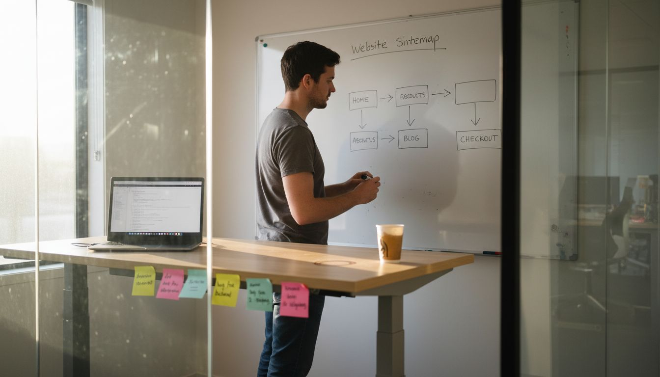 Why Choose a Web Agency in NZ? 35% More Growth & Efficiency 1 Web Design Image Web developer planning project at whiteboard