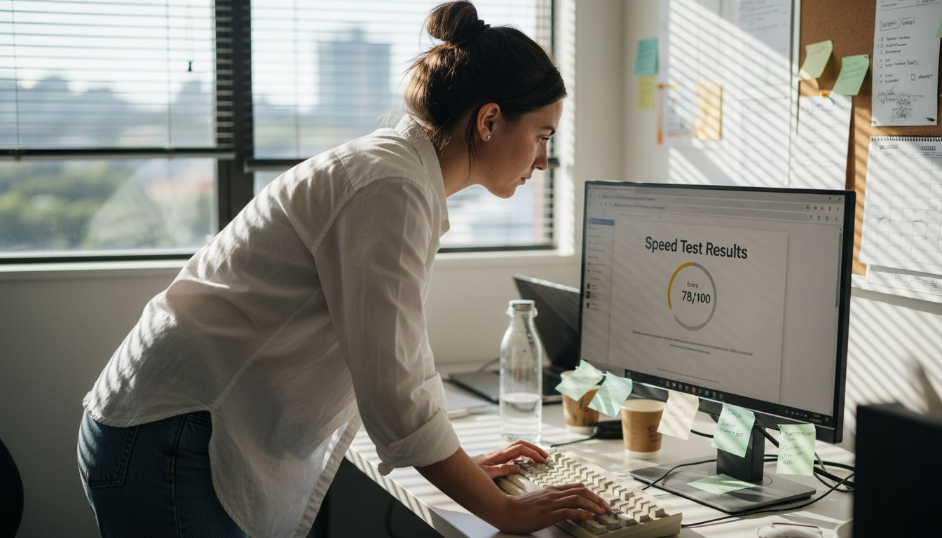 What is website maintenance: guide for NZ small businesses 2026 1 Web Design Image Website manager optimises site speed at desk