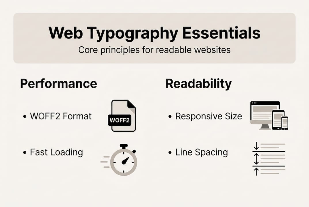How great typography transforms your website's impact 1 Web Design Image Infographic of core principles of web typography