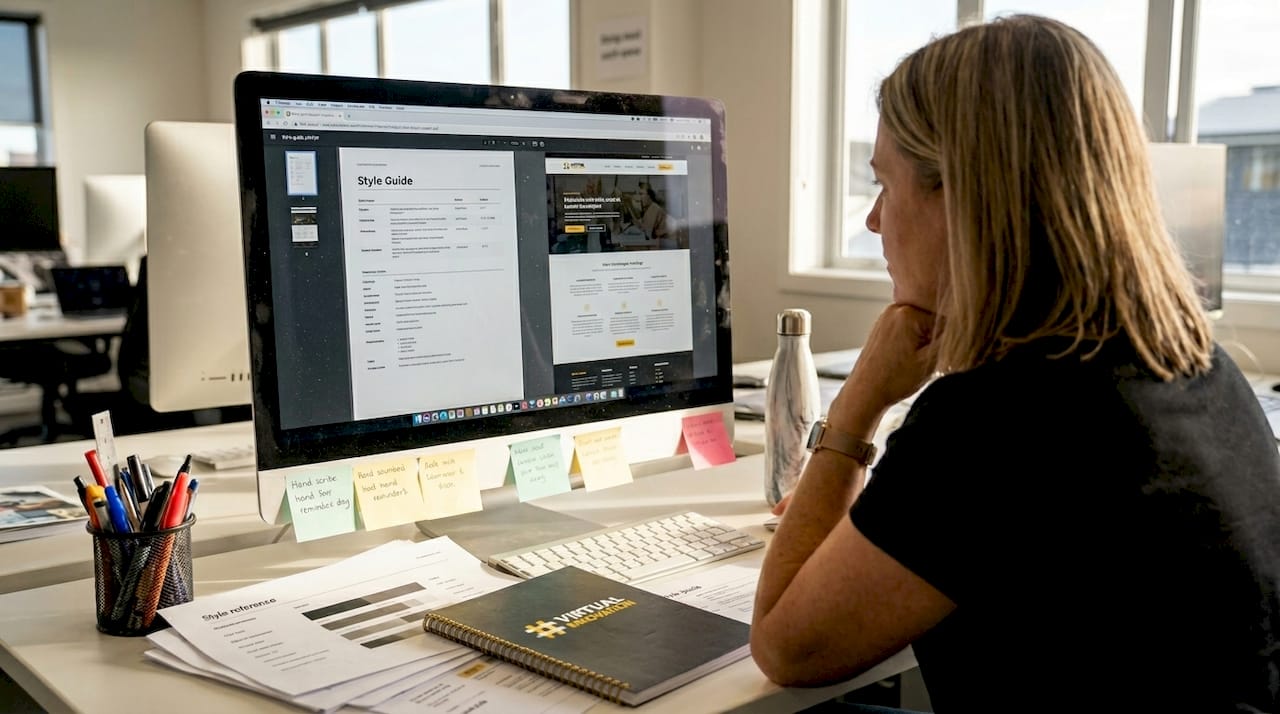 How great typography transforms your website's impact 2 Web Design Image Project manager checking website font consistency