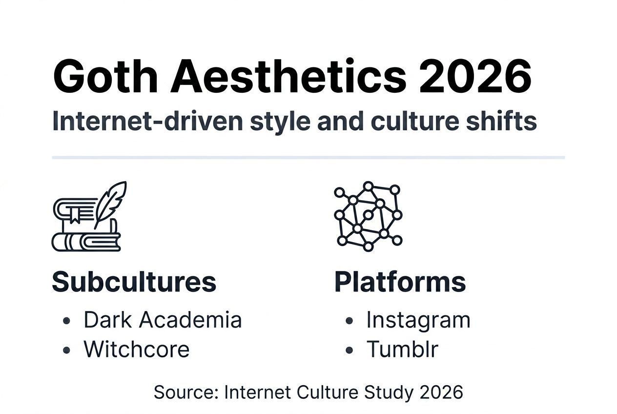 Infographic shows goth style trends and online influence