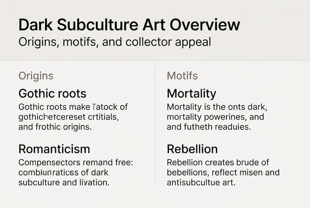 Infographic: origins and motifs of dark subculture art