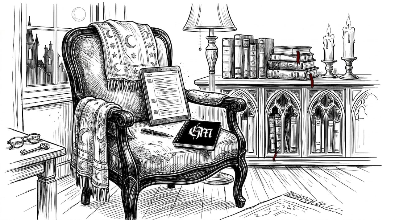 Researcher studying gothic brand audience insights