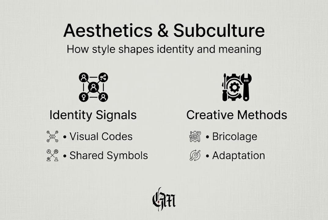 Infographic on aesthetics and subculture
