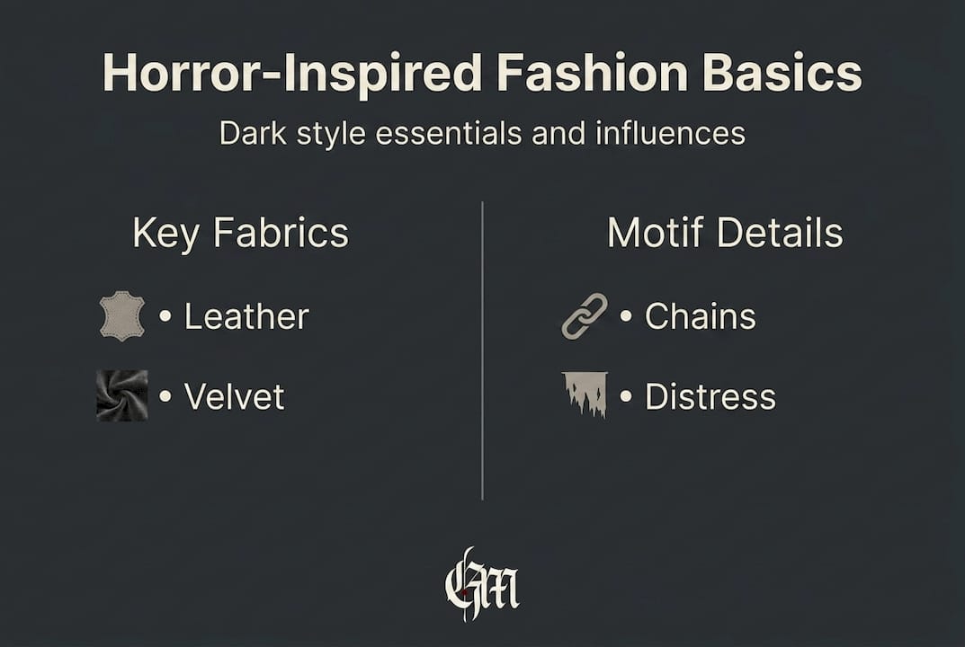 Infographic summarizes key elements of horror-inspired style