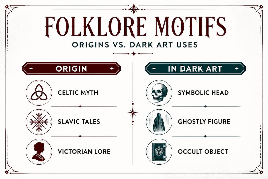 Infographic shows folklore origins and dark art uses