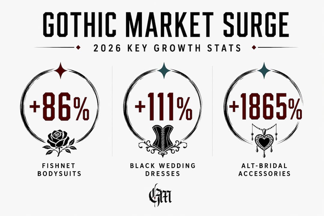 Infographic shows gothic fashion growth statistics