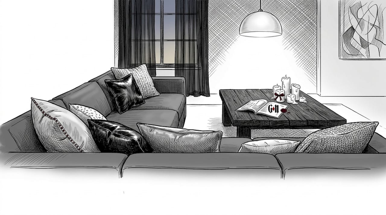 Layered textures in dark style home decor