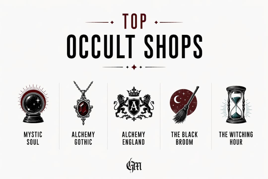 Hierarchy infographic ranking top occult jewelry shops