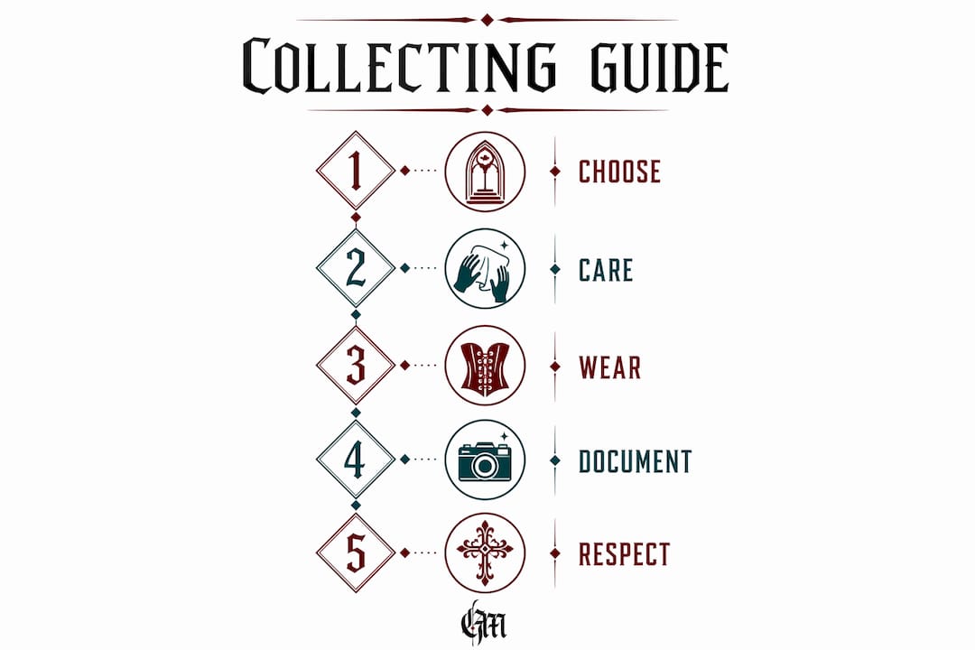 Infographic showing key steps in occult jewelry collecting guide
