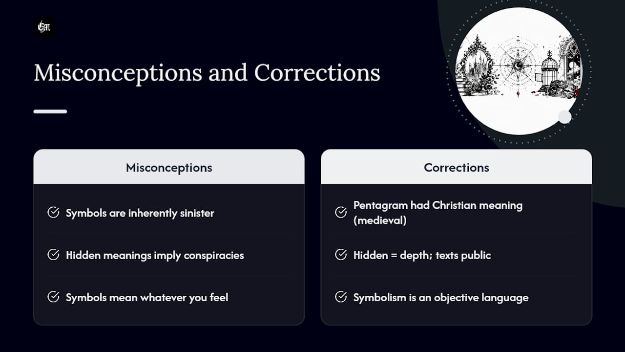 What are the most common misconceptions and criticisms of esoteric symbolism? — overview diagram