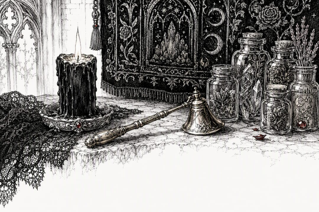 Wick trimmer and candle snuffer with candle