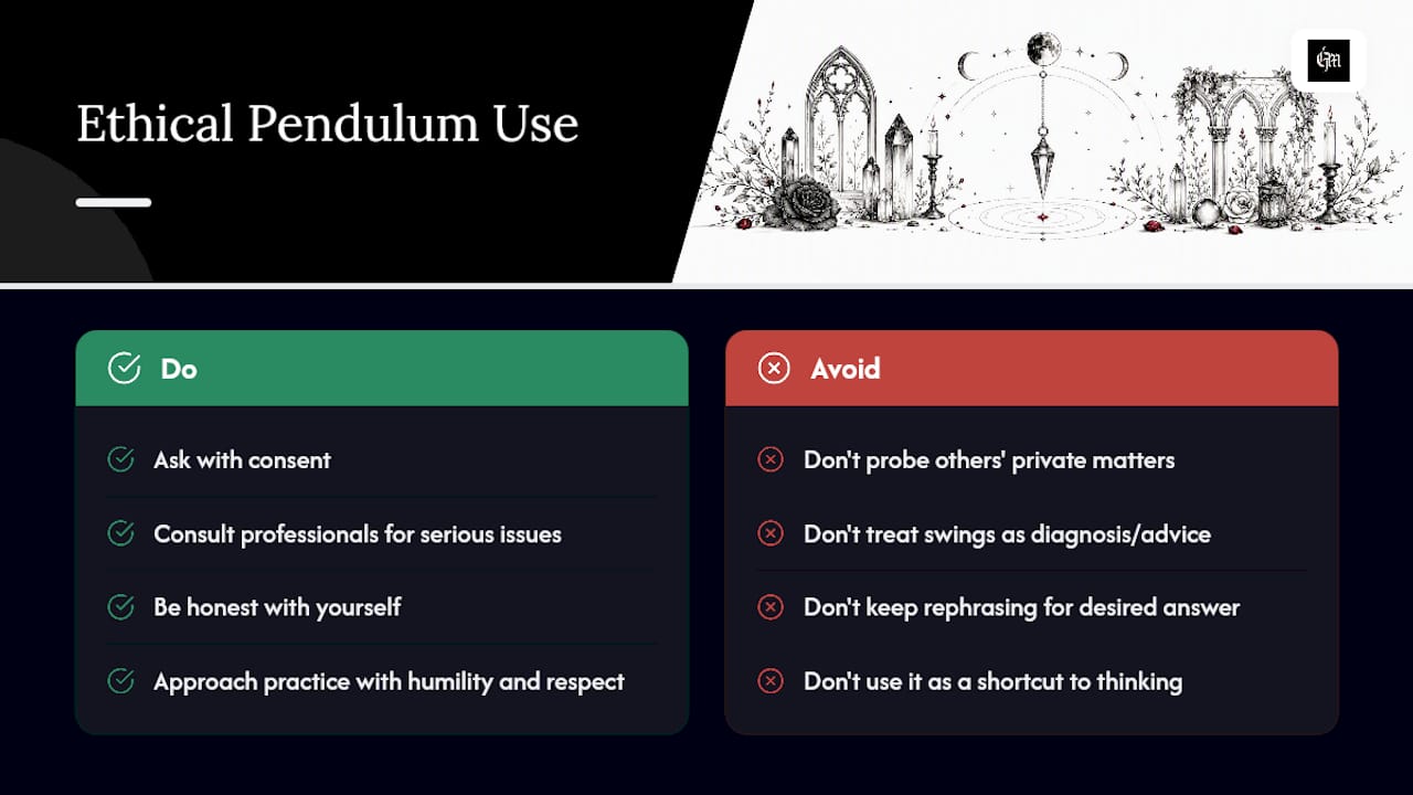 What Are the Ethical Considerations for Responsible Pendulum Use? — overview diagram