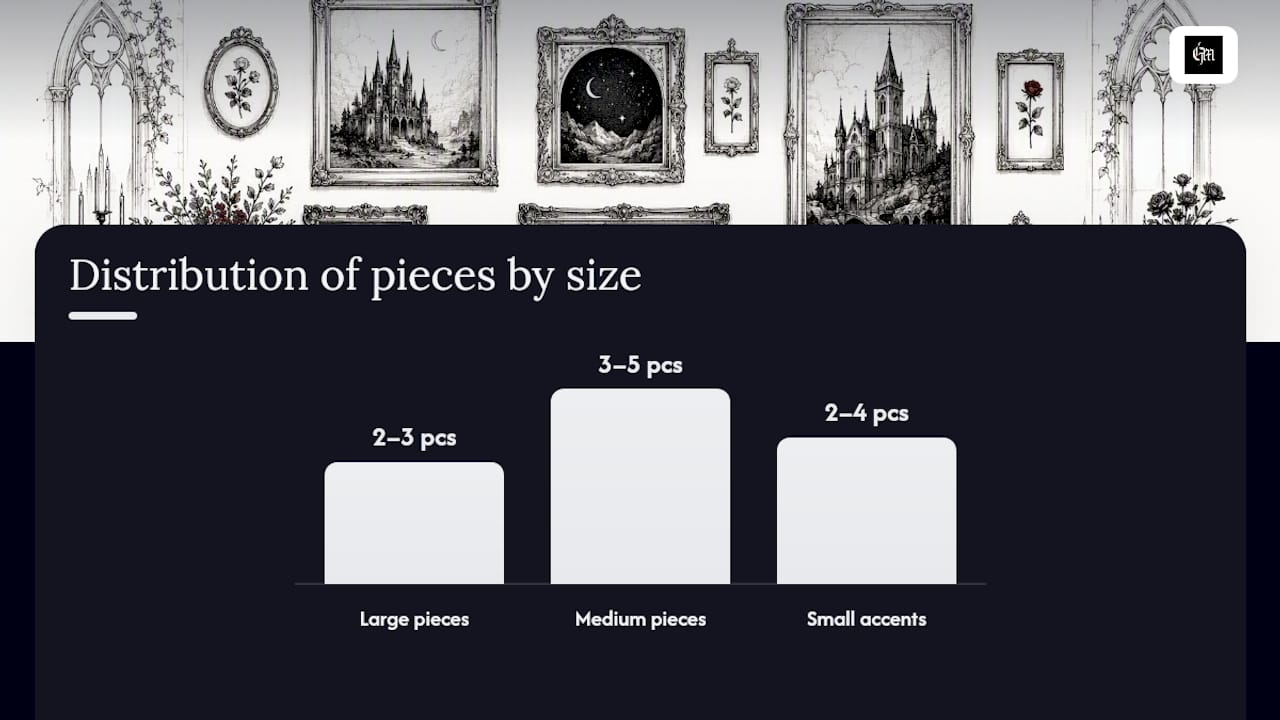 How Do I Choose and Arrange Pieces So the Wall Reads as One Composition? — overview diagram