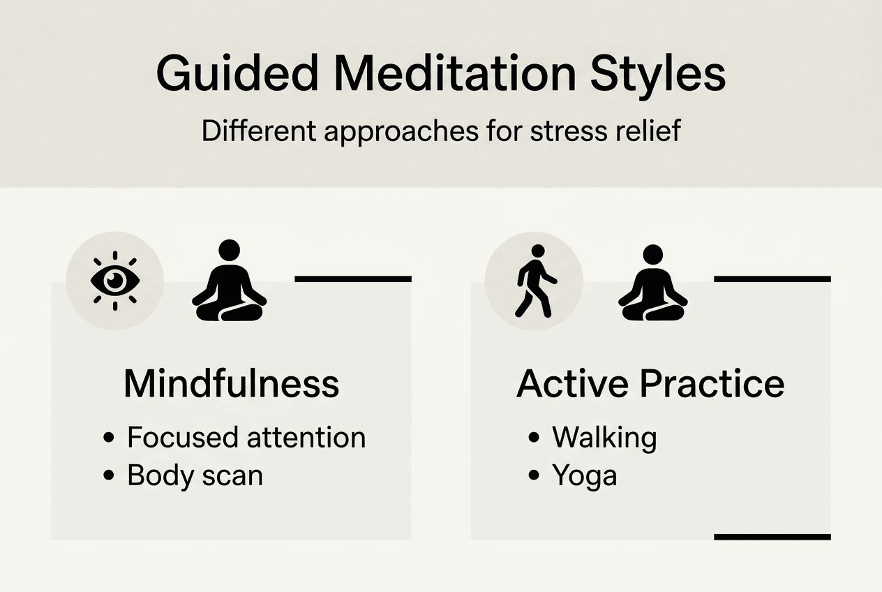 Infographic on guided meditation types overview