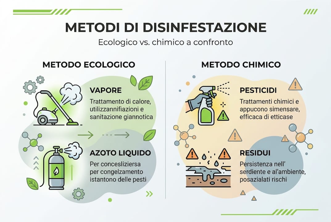 Tabella comparativa dei principali metodi di disinfestazione