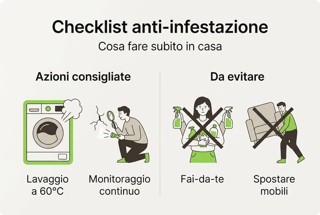 Infografica: cosa fare (e cosa evitare) in caso di infestazione in casa