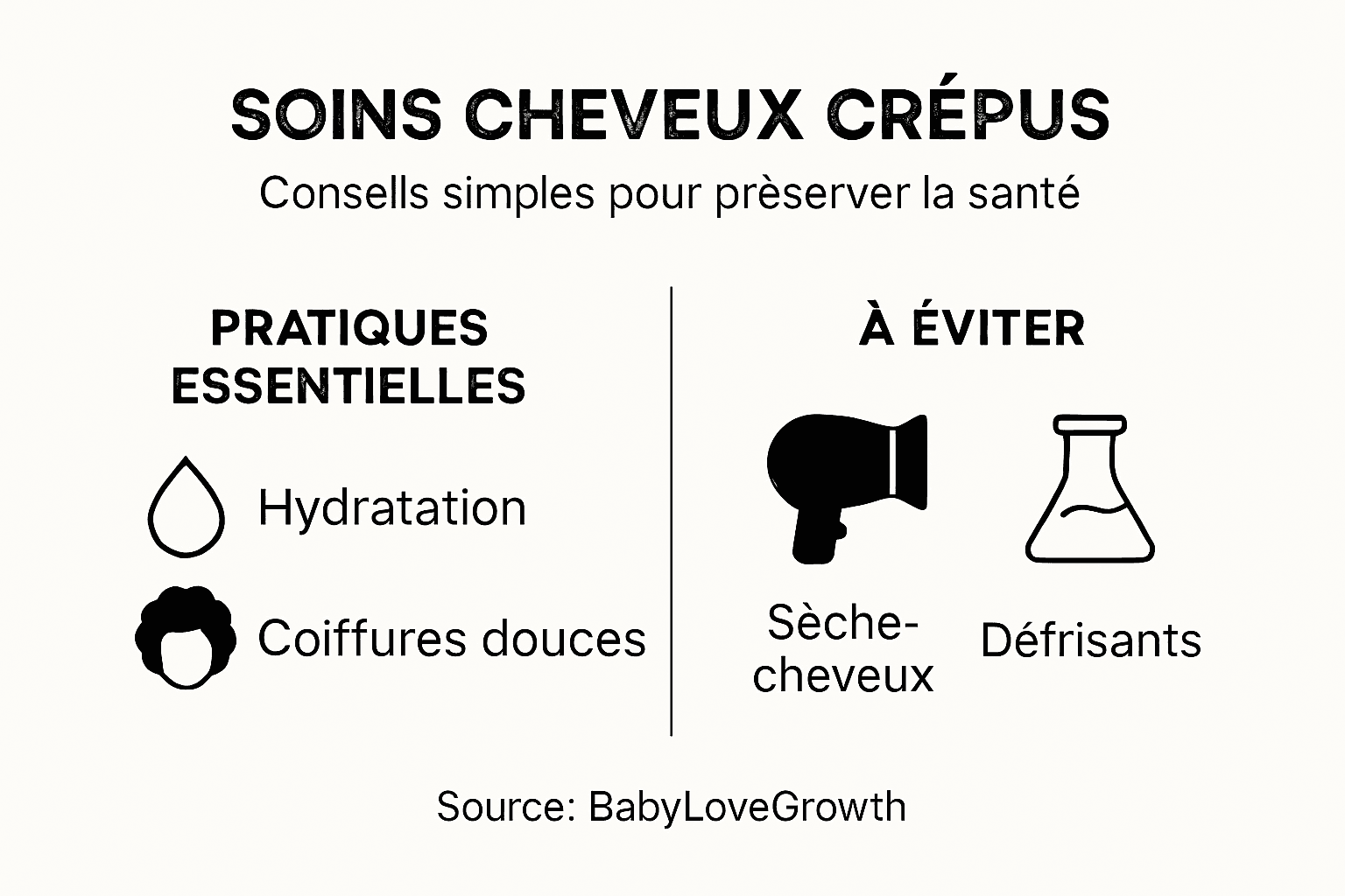 Guide visuel : les indispensables pour prendre soin des cheveux crépus