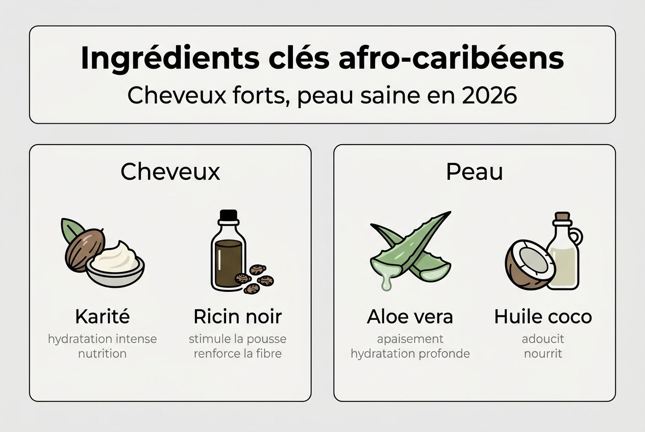 Infographie : les indispensables pour prendre soin des cheveux et de la peau afro