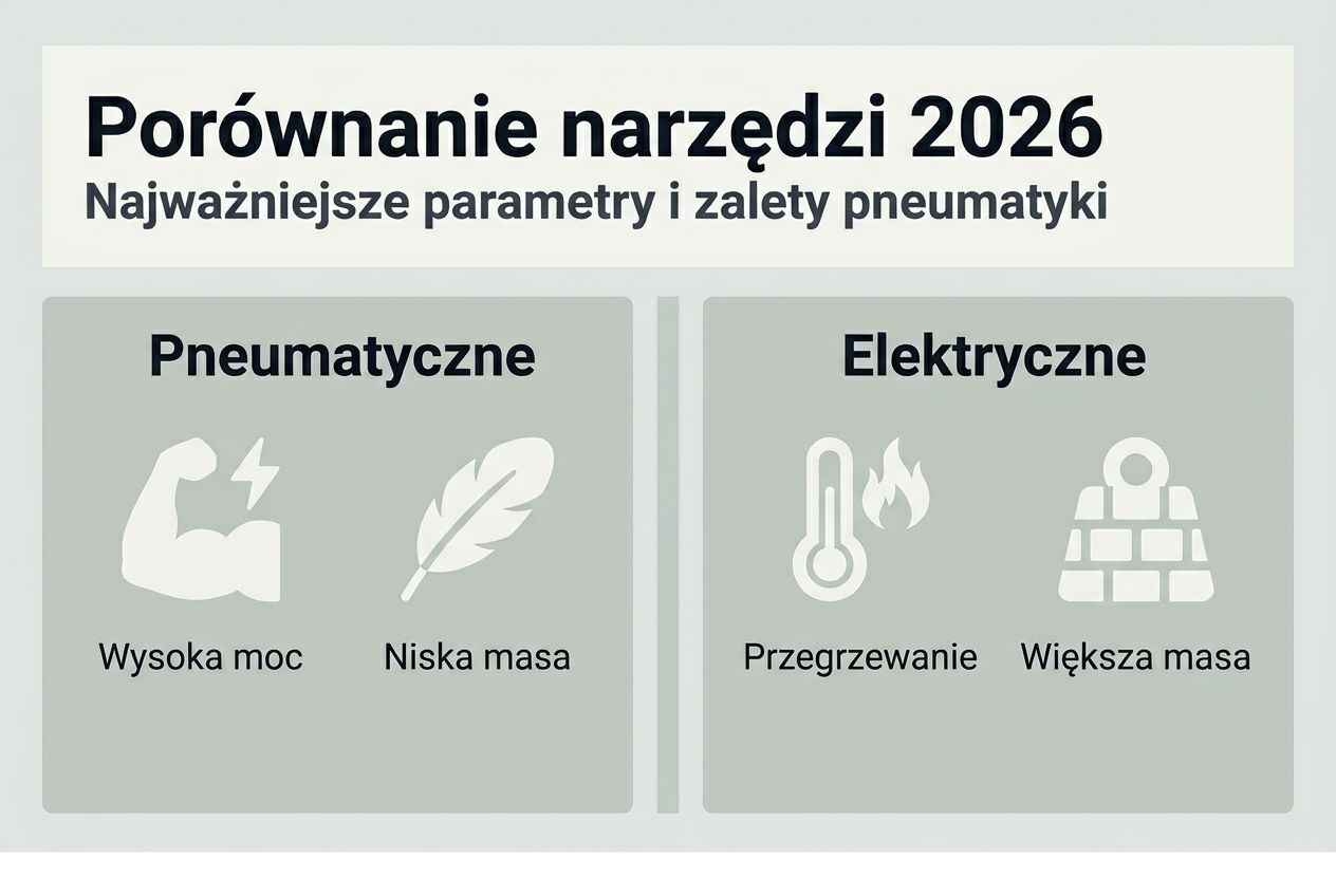 Grafika pokazująca zestawienie siły i masy r&oacute;żnych narzędzi
