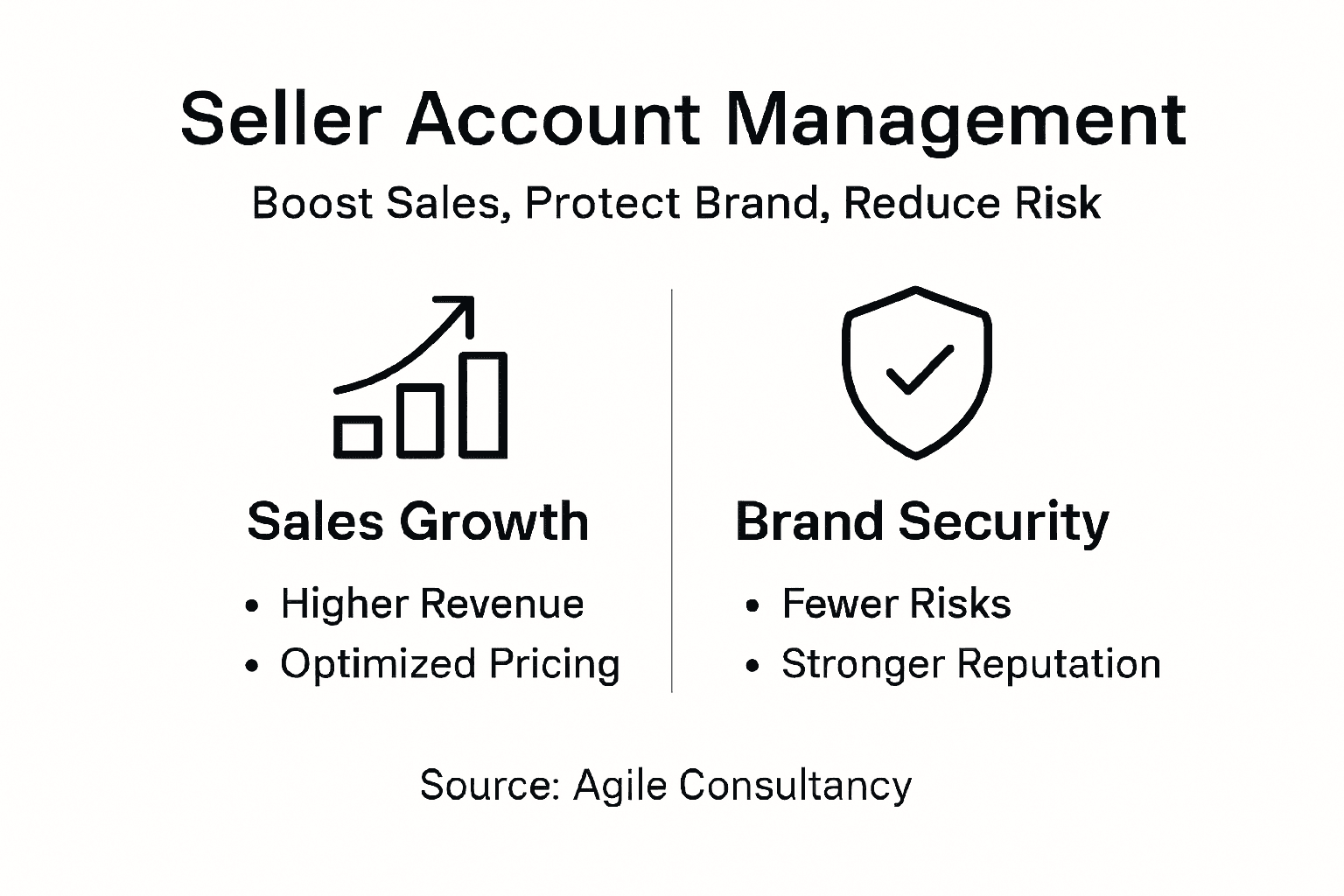 Infographic showing seller account benefits overview