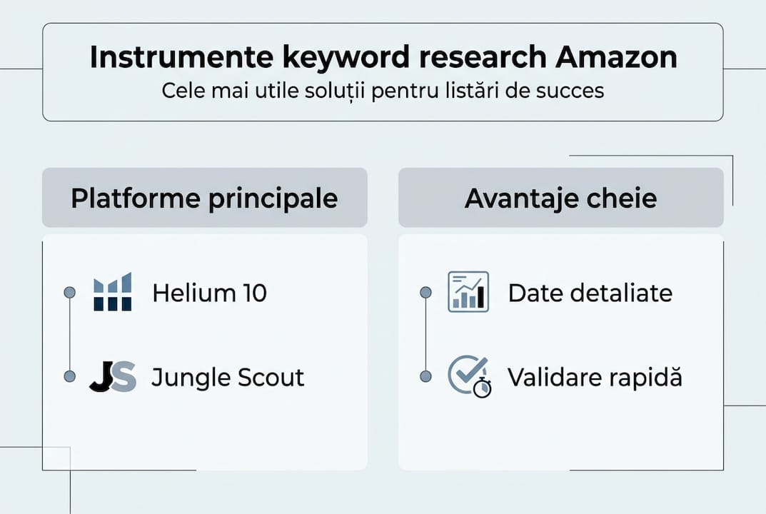 Infografic: cele mai utile instrumente pentru căutarea cuvintelor cheie pe Amazon