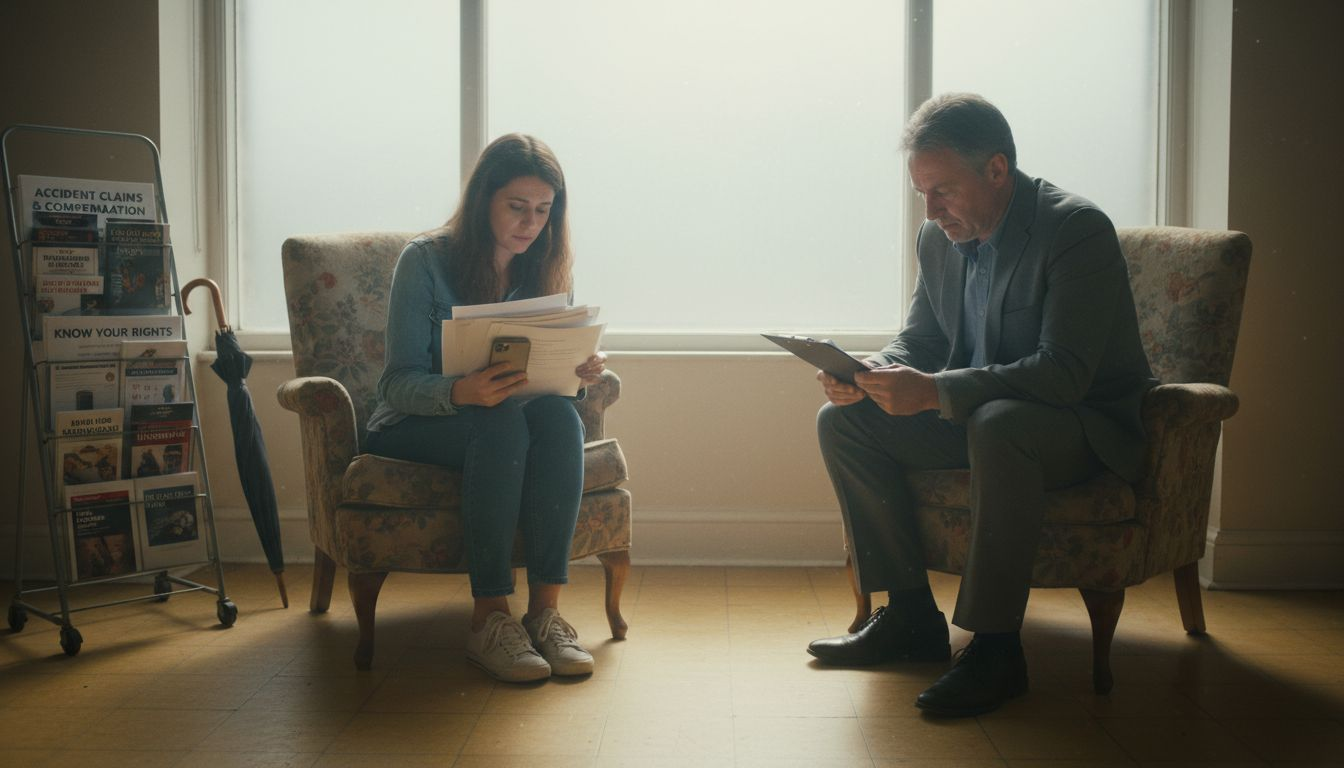 Client waits for specialist injury solicitor meeting