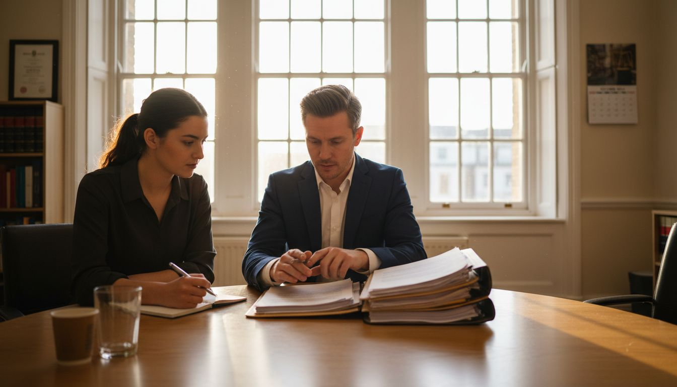 Solicitor discussing injury claim process with client