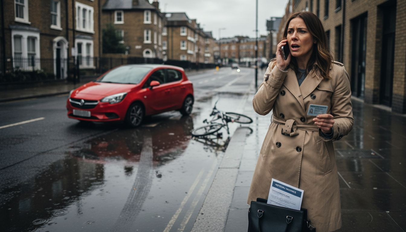 Woman calls for help after road accident scene