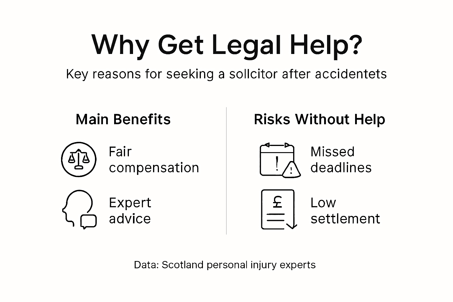 Infographic legal help benefits and risks Scotland