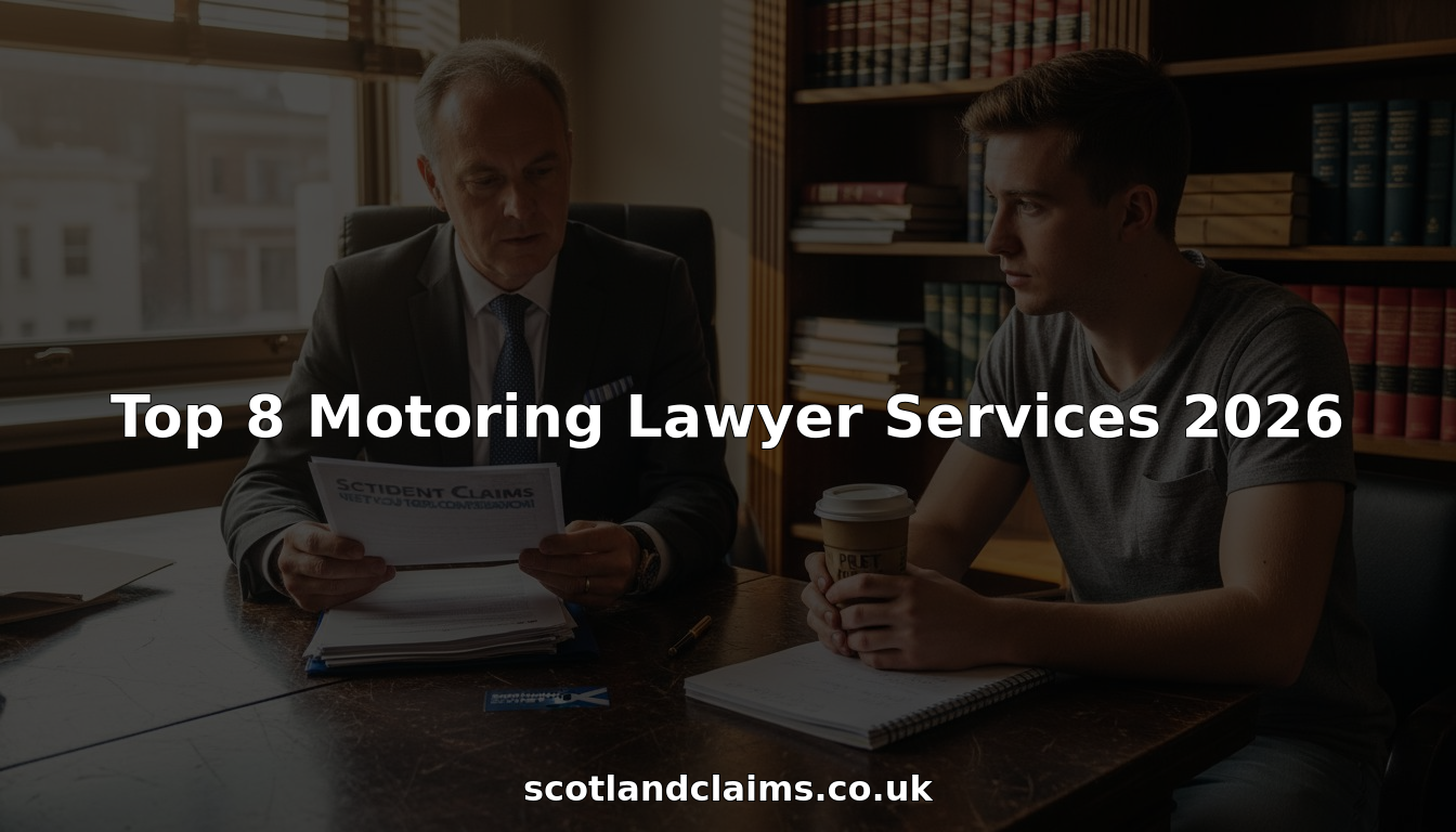Motoring lawyer meeting client in law office
