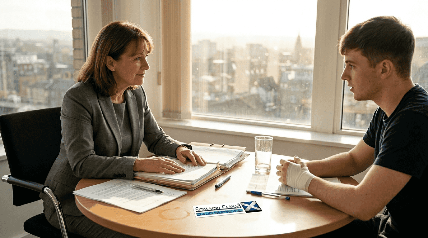 Solicitor meeting minor injury client