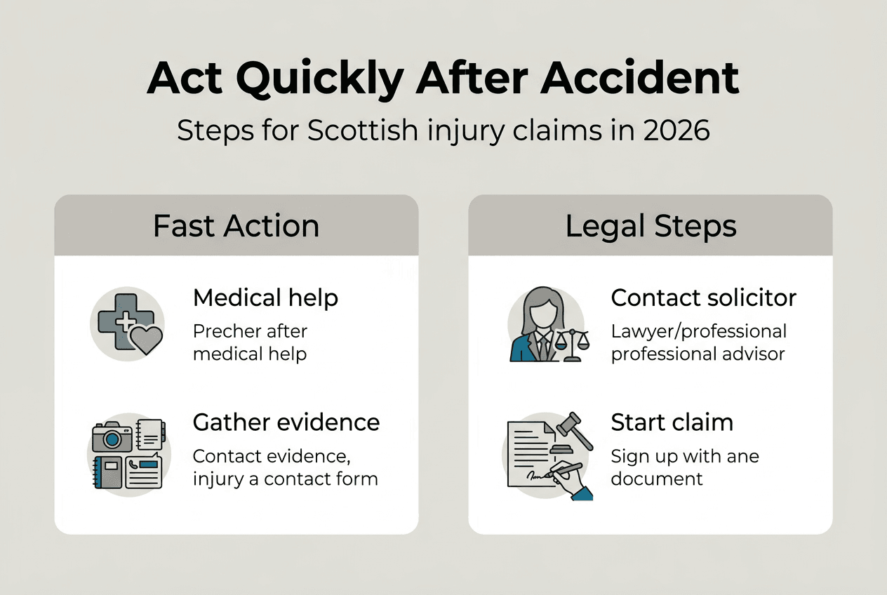 Infographic steps to act after an accident