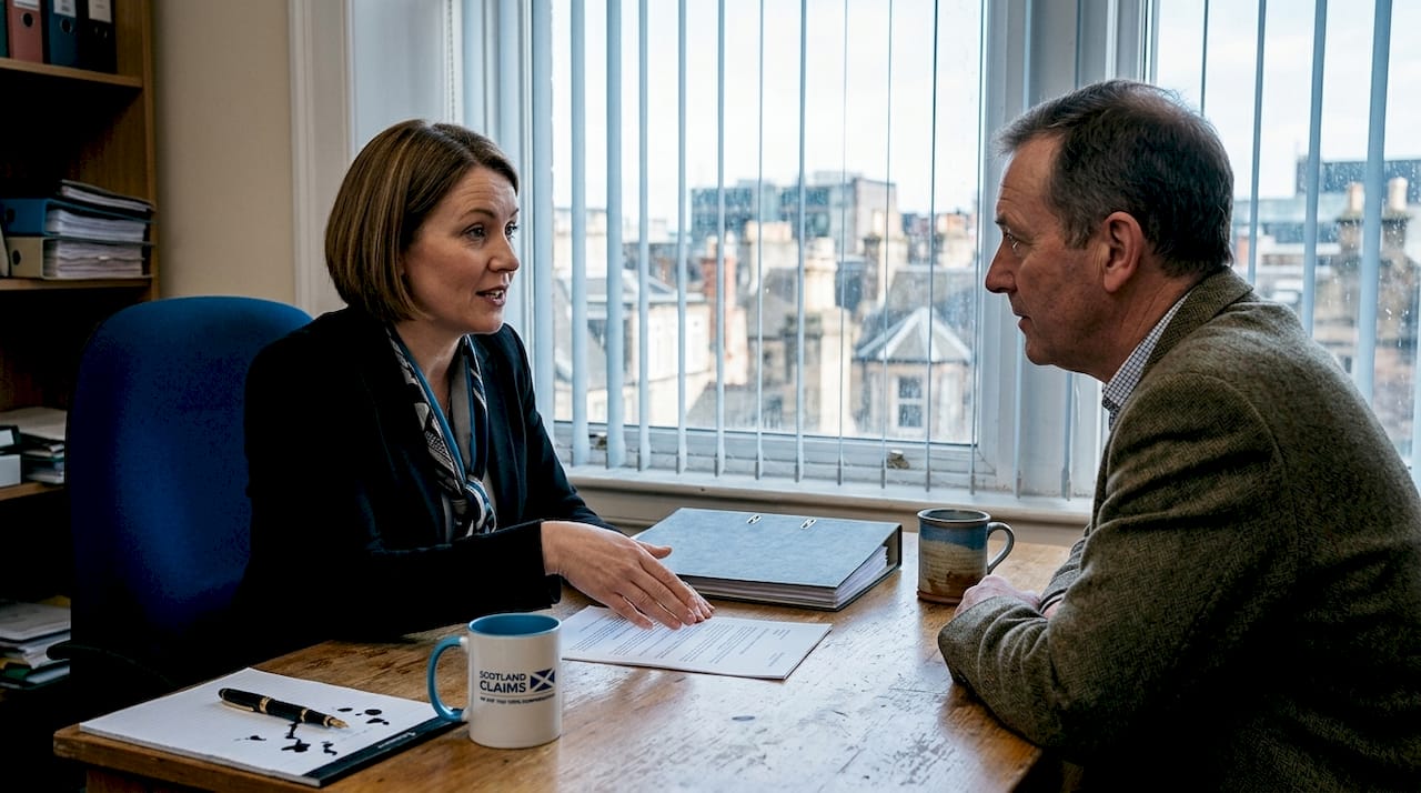 Solicitor explains injury claim process to client