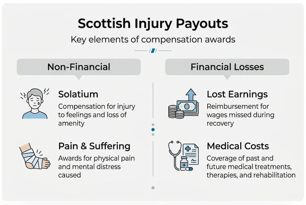 Infographic shows Scottish compensation payout components