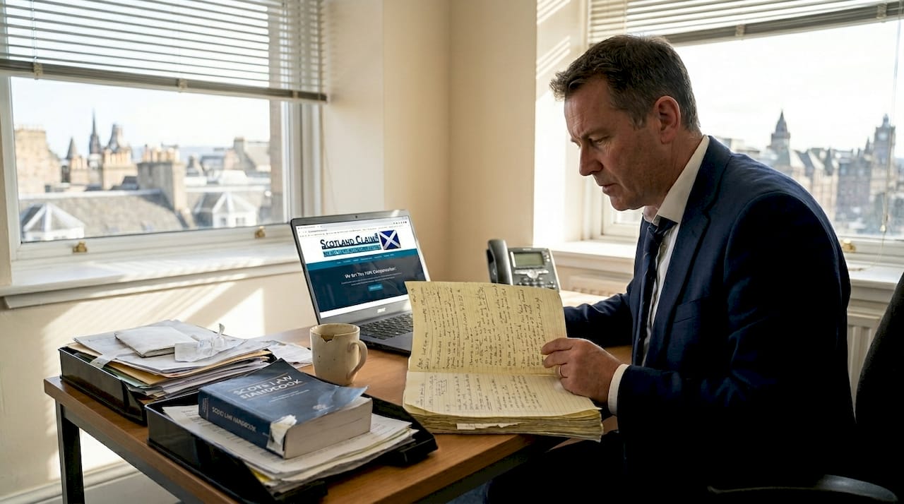 Solicitor comparing personal injury law firm options