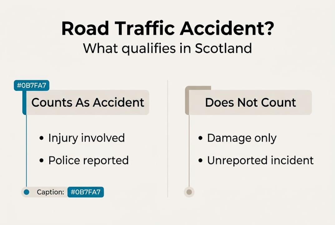 Infographic showing what counts as an accident in Scotland