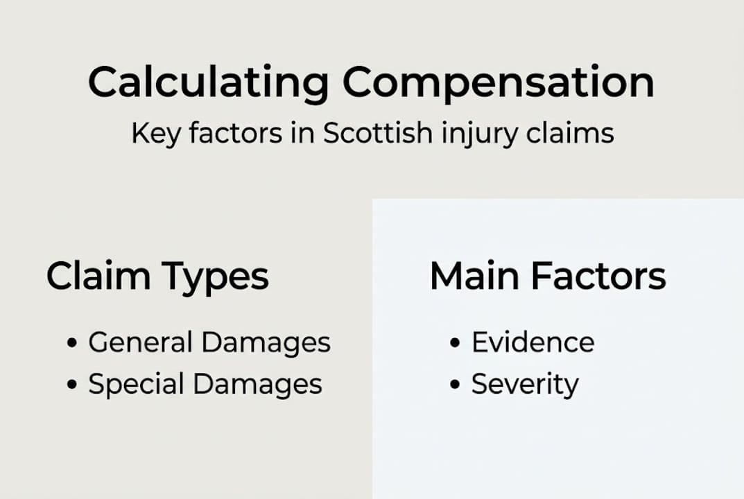 Infographic showing compensation types and factors
