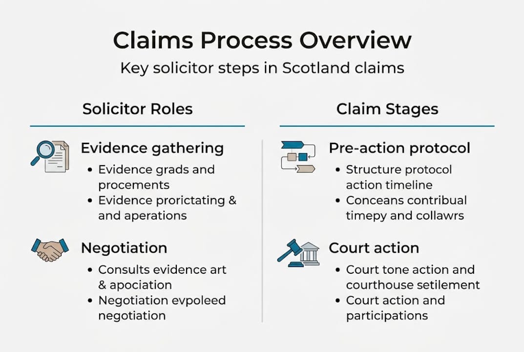 Infographic showing Scottish personal injury claims process
