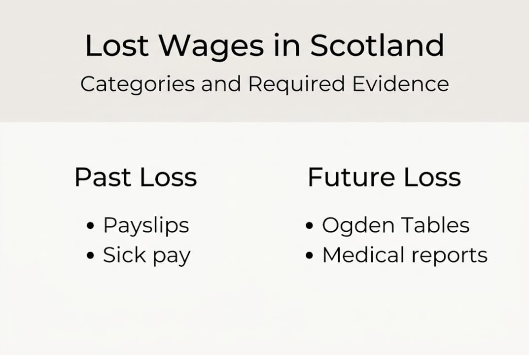 Infographic on lost wage claim categories