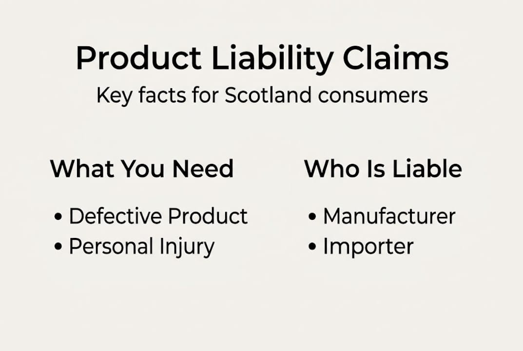 Infographic shows Scotland product liability facts
