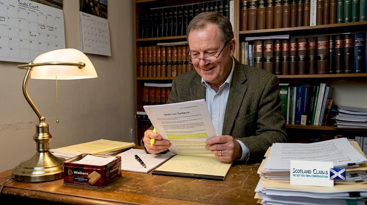 Solicitor studying Scots law guidance documents
