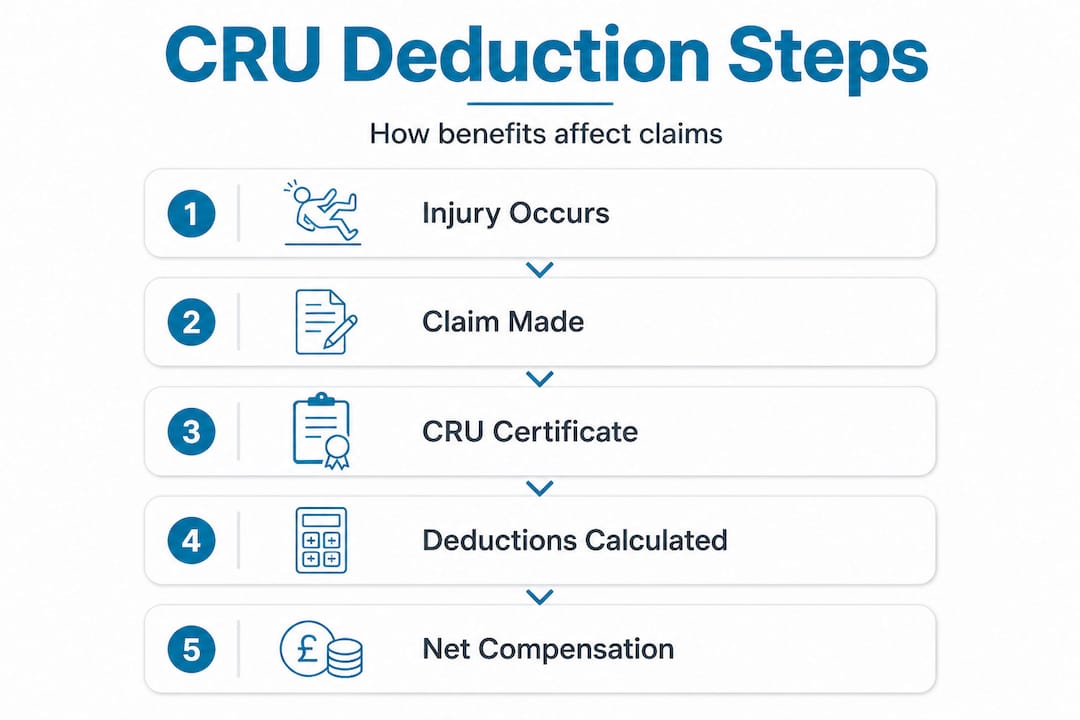 Infographic summarizing CRU deduction process steps